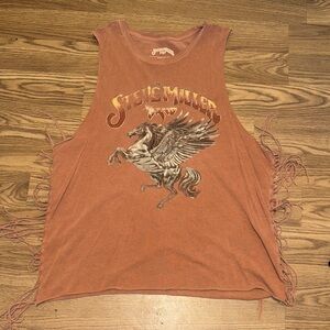 Cowboy style tshirt with fringe